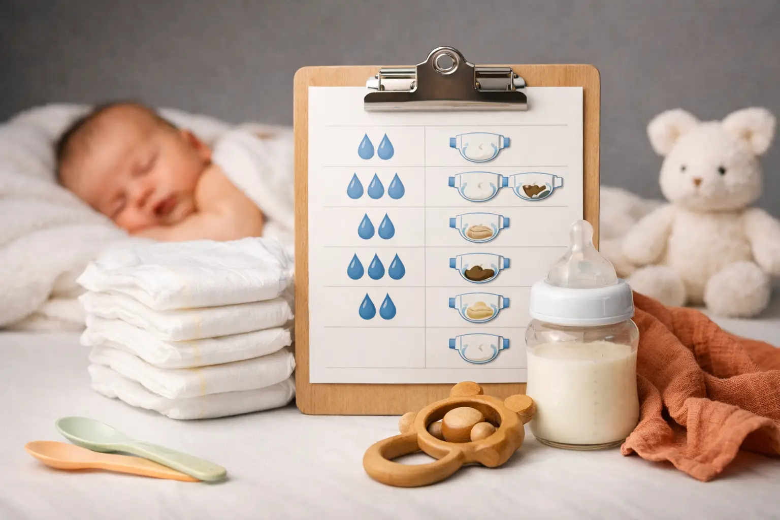 Newborn Diaper Output Chart for First Weeks