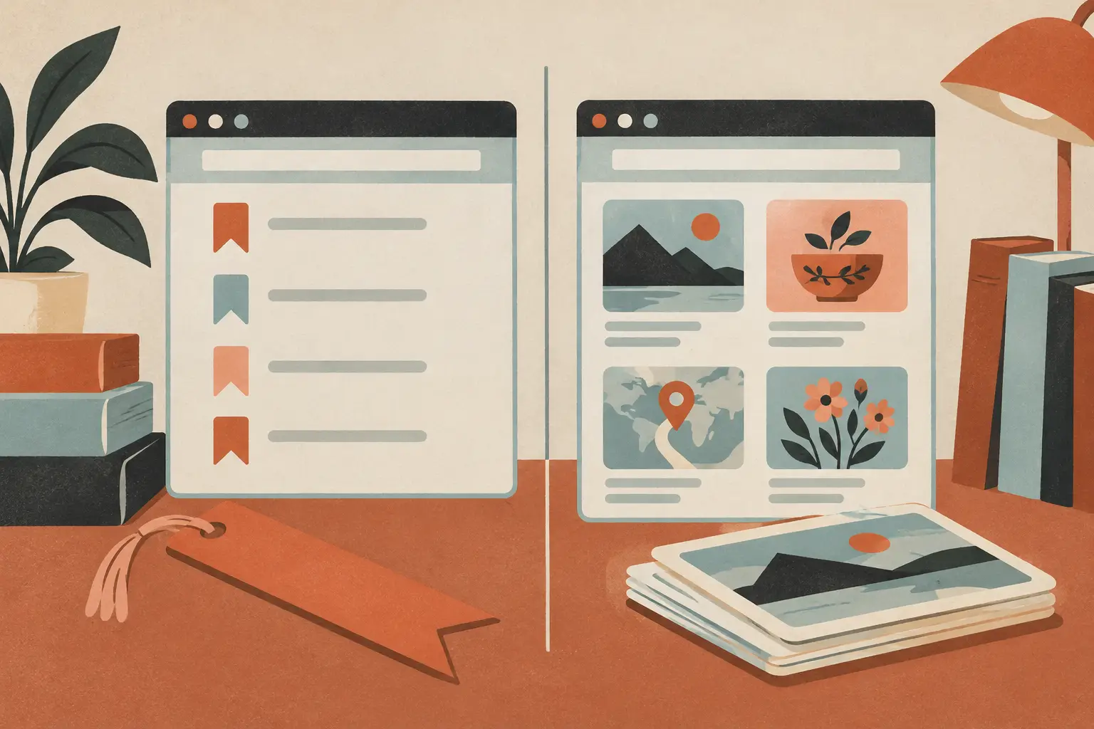 Browser Bookmarks Versus Collections Compared