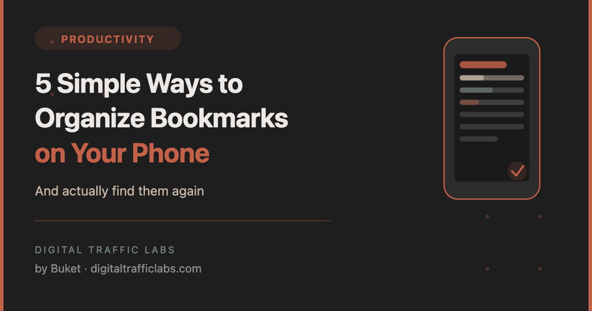 5 simple ways to organize bookmarks on your phone